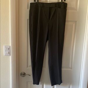 Black Pinstripe Trousers